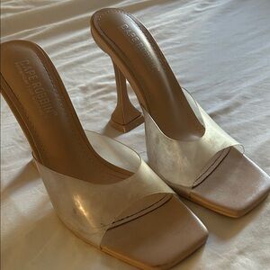 Cape Robbin Clear and Nude Heels